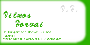 vilmos horvai business card